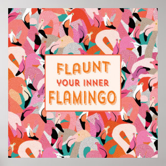 Das Flamingo-Poster im Inneren starten - Orange Poster