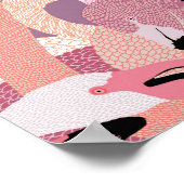 Das Flamingo-Poster im Inneren zeigen - Rosa Poster (Ecke)