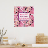 Das Flamingo-Poster im Inneren zeigen - Rosa Poster (Küche)