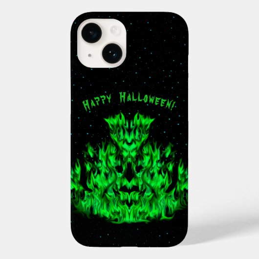 Das Flammenmonster im Sternenhimmel Case-Mate iPhone Hülle (Rückseite)