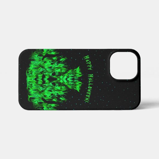 Das Flammenmonster im Sternenhimmel iPhone Hülle (Rückseite (Horizontal))