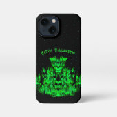 Das Flammenmonster im Sternenhimmel iPhone Hülle (Rückseite)