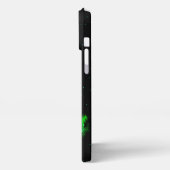 Das Flammenmonster im Sternenhimmel iPhone Hülle (Linke Seite)