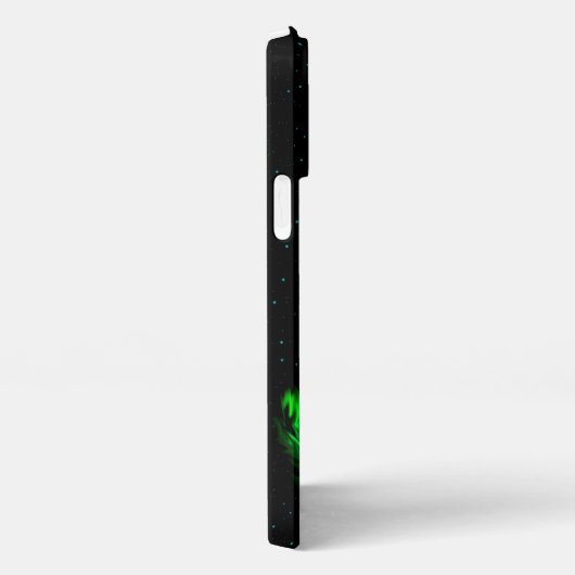 Das Flammenmonster im Sternenhimmel iPhone Hülle (Rechte Seite)