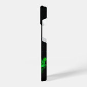 Das Flammenmonster im Sternenhimmel iPhone Hülle (Linke Seite)