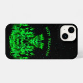 Das Flammenmonster im Sternenhimmel iPhone Hülle (Rückseite (Horizontal))