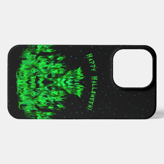 Das Flammenmonster im Sternenhimmel iPhone Hülle (Rückseite (Horizontal))