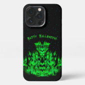 Das Flammenmonster im Sternenhimmel iPhone Hülle (Rückseite)