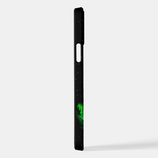 Das Flammenmonster im Sternenhimmel iPhone Hülle (Rechte Seite)