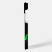 Das Flammenmonster im Sternenhimmel iPhone Hülle (Linke Seite)