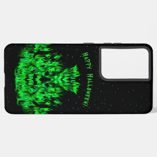 Das Flammenmonster im Sternenhimmel Samsung Galaxy Hülle (Linke Seite)