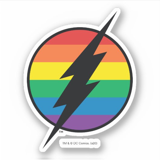 Das Flash-Rainbow-Logo Aufkleber (Vorderseite)