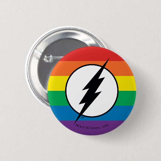 Das Flash-Rainbow-Logo Button (Vorne & Hinten)