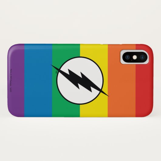 Das Flash-Rainbow-Logo Case-Mate iPhone Hülle (Rückseite (Horizontal))