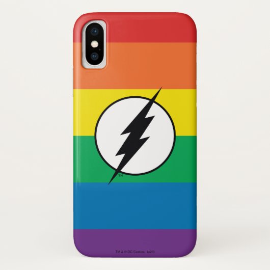 Das Flash-Rainbow-Logo Case-Mate iPhone Hülle (Rückseite)