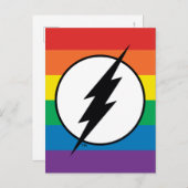Das Flash-Rainbow-Logo Einladungspostkarte (Vorne/Hinten)