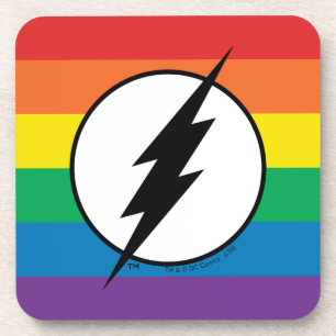 Das Flash-Rainbow-Logo Getränkeuntersetzer