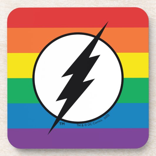 Das Flash-Rainbow-Logo Getränkeuntersetzer (Vorderseite)