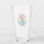 Das Flash Rainbow-Logo Glas (Rückseite)