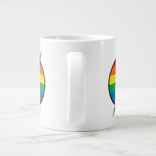 Das Flash Rainbow-Logo Jumbo-Tasse (Rückseite)