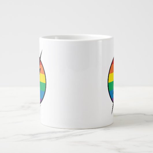 Das Flash Rainbow-Logo Jumbo-Tasse (Vorderseite)