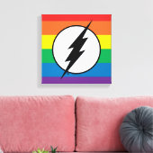 Das Flash-Rainbow-Logo Leinwanddruck (Insitu (Wohnzimmer))