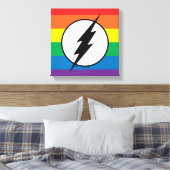 Das Flash-Rainbow-Logo Leinwanddruck (Insitu (Schlafzimmer))