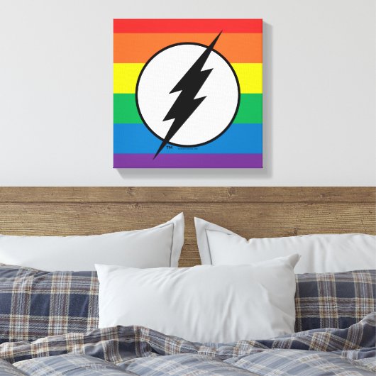 Das Flash-Rainbow-Logo Leinwanddruck (Insitu (Schlafzimmer))