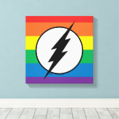 Das Flash-Rainbow-Logo Leinwanddruck (Insitu (Holzboden))
