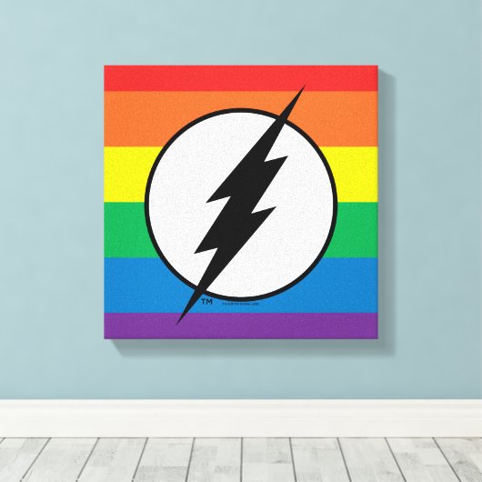 Das Flash-Rainbow-Logo Leinwanddruck (Insitu (Holzboden))