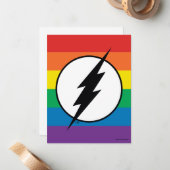 Das Flash-Rainbow-Logo Mitteilungskarte (Vorderseite/Rückseite Beispiel)