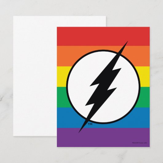 Das Flash-Rainbow-Logo Mitteilungskarte (Vorne/Hinten)