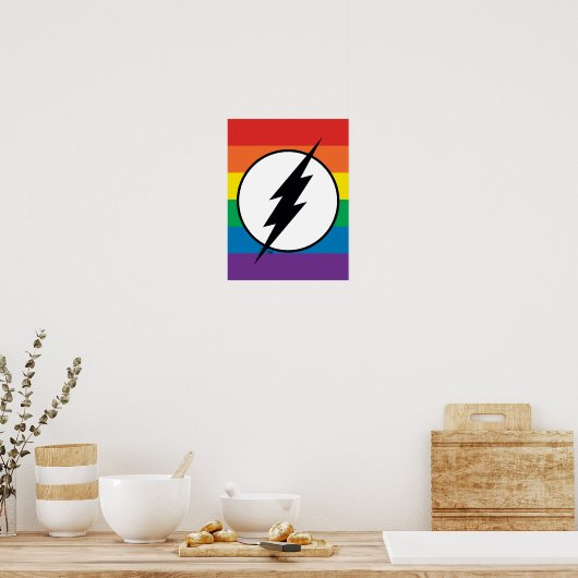 Das Flash-Rainbow-Logo Poster (Küche)