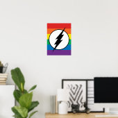 Das Flash-Rainbow-Logo Poster (Heimbüro)
