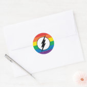 Das Flash-Rainbow-Logo Runder Aufkleber (Umschlag)