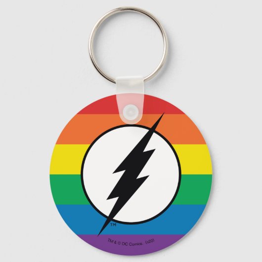 Das Flash-Rainbow-Logo Schlüsselanhänger (Vorderseite)
