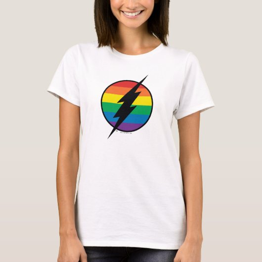 Das Flash Rainbow-Logo T-Shirt (Vorderseite)