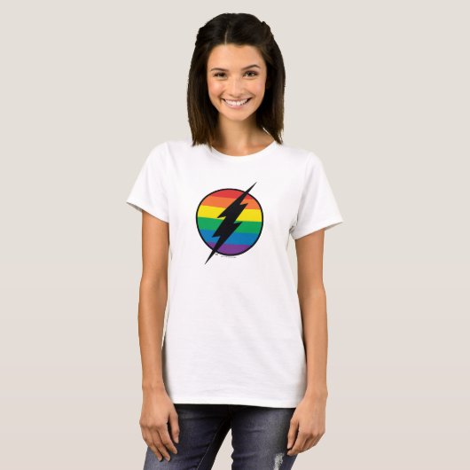 Das Flash Rainbow-Logo T-Shirt (Vorne ganz)
