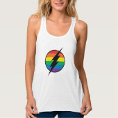 Das Flash Rainbow-Logo Tank Top (Vorderseite)
