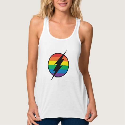 Das Flash Rainbow-Logo Tank Top (Vorderseite)