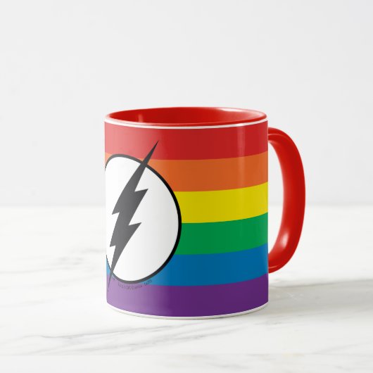 Das Flash-Rainbow-Logo Tasse (VorderseiteRechts)