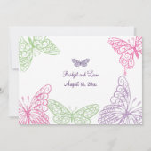 Das Flattern-Hochzeits-Einladung 2 des Herzens Einladung (Rückseite)