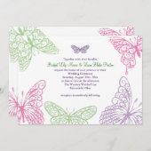 Das Flattern-Hochzeits-Einladung 2 des Herzens Einladung (Vorne/Hinten)