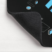 Das Flatternlogo von Input/Output 2018 auf einem Mousepad (Ecke)