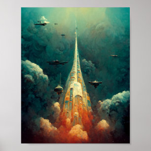 Das Fleet Sci-Fi Art Poster