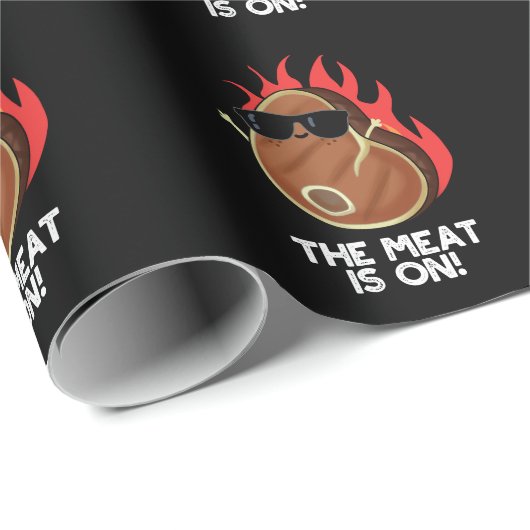 Das Fleisch ist auf sonnigen Lebensmittel Steak Pu Geschenkpapier (Rolleneckpunkt)