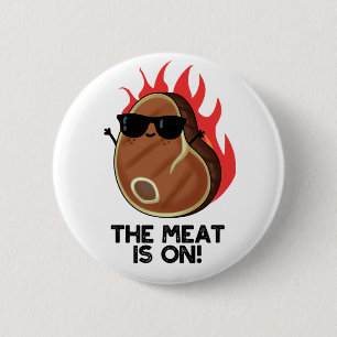 Das Fleisch steht auf einem sonnigen Steak Pub Button