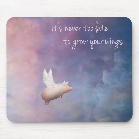 das Fliegen Schwein-wachsen Ihre Flügel Mousepad (Vorne)
