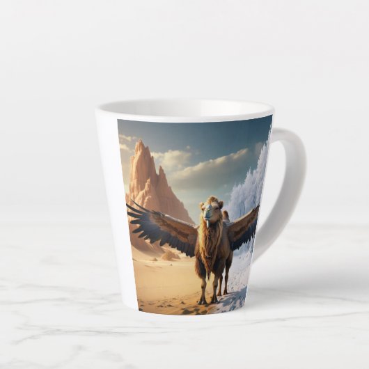 Das fliegende Kamel Latte-Tasse Milchtasse (Rechte Ecke)