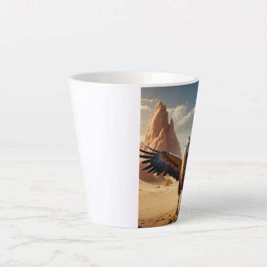 Das fliegende Kamel Latte-Tasse Milchtasse (Vorderseite)
